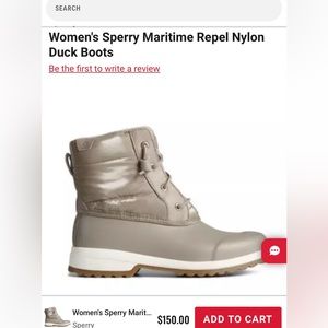 Women's Sperry Maritime Repel Nylon
Duck Boots. Great condition. Gently worn.